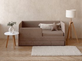 Диван-кровать Happy (капучино) в Нагорном - nagornoe.mebel-nsk.ru | фото