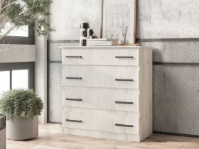 Комод Стандарт-6 NEW (дуб крафт белый) в Нагорном - nagornoe.mebel-nsk.ru | фото