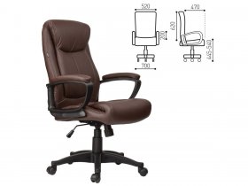 Кресло офисное BRABIX Enter EX-511, коричневое в Нагорном - nagornoe.mebel-nsk.ru | фото