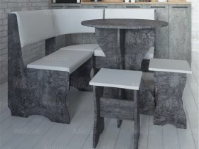 Кухонный уголок Лотос  (цемент темный к/з White) в Нагорном - nagornoe.mebel-nsk.ru | фото