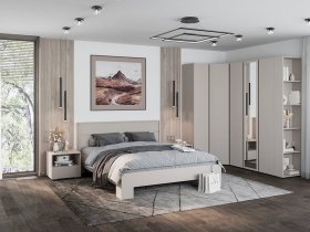 Модульная спальня Люмо (кашемир) в Нагорном - nagornoe.mebel-nsk.ru | фото