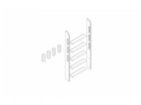 Пакет №10 Прямая лестница и опоры для двухъярусной кровати Соня в Нагорном - nagornoe.mebel-nsk.ru | фото