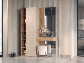 Прихожая Ева (кашемир/дуб вотан) в Нагорном - nagornoe.mebel-nsk.ru | фото