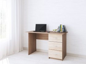 Стол письменный Сити-1 (ясень шимо темный/дуб сонома) в Нагорном - nagornoe.mebel-nsk.ru | фото